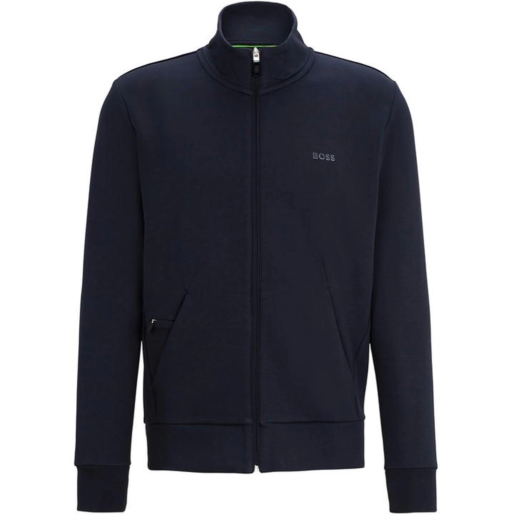 Hugo Boss Men's Skaz Full-Zip Fleece Top - Blue